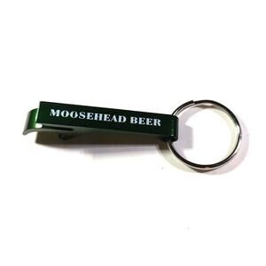 Moosehead Beer Green Bottle Opener Keychain